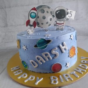 space/astronaut theme cake